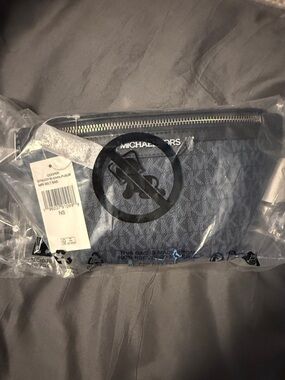 Michael Kors Dark Blue Leather Belt Bag